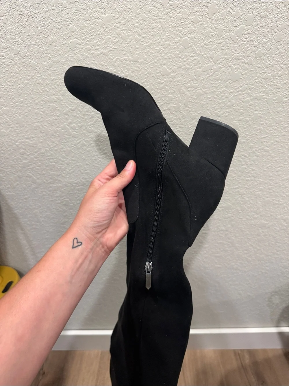 Sam Edelman Black Over-the-Knee Suede Block Heel Boots